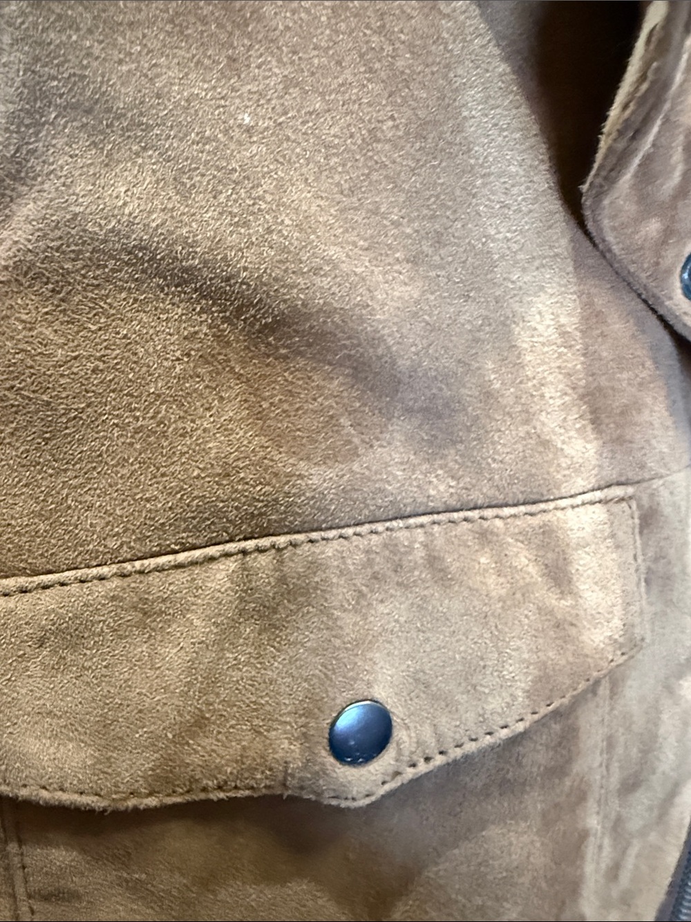 John Varvatos Brown Suede Bomber Jacket - Picture 4 of 8